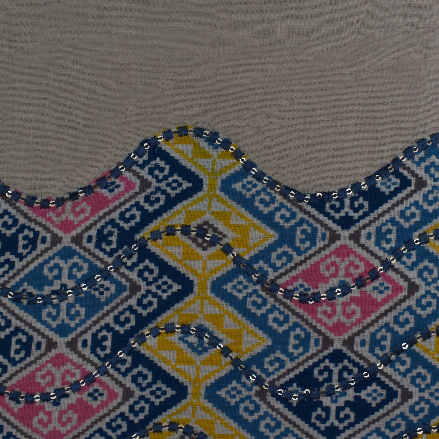 Multi Colored Kora Cotton Plazo Fabric