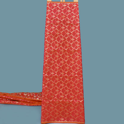 Pink Color Katan Meena Brocade Fabric