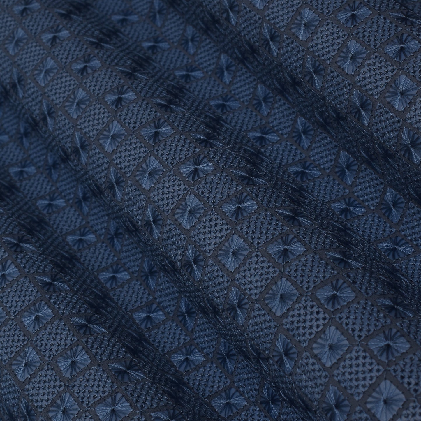 Grey Color Georgette Embroidery Fabric