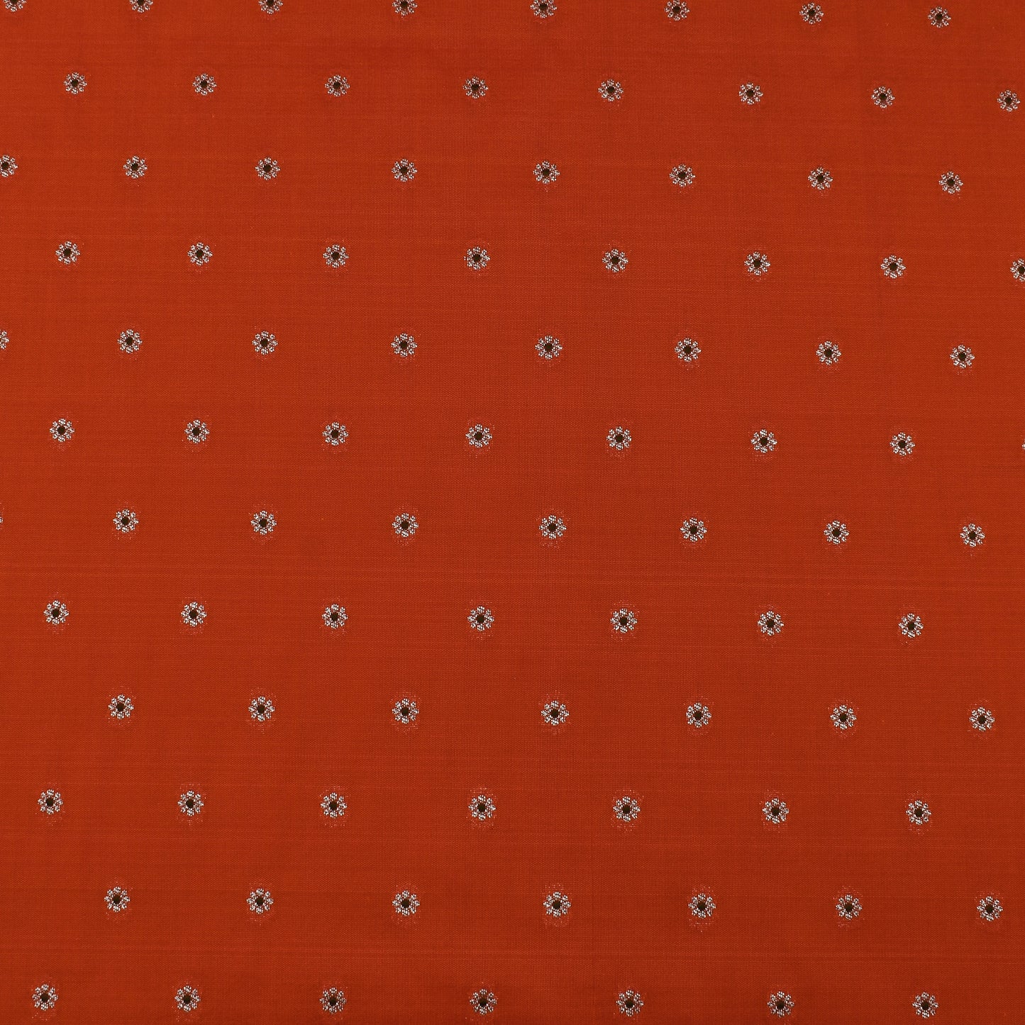 Orange Color Katan Meena Brocade Fabric