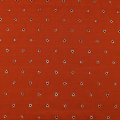 Orange Color Katan Meena Brocade Fabric