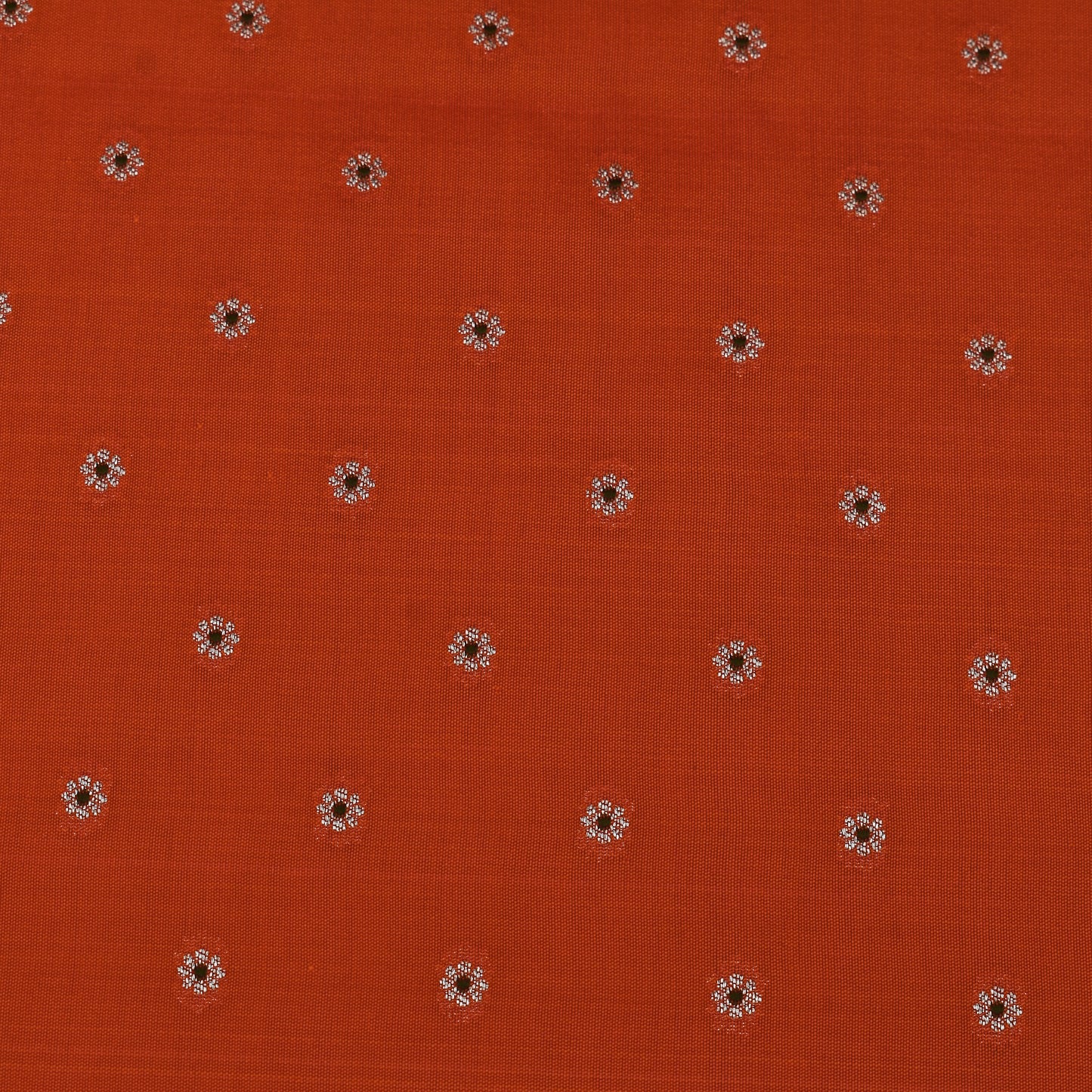 Orange Color Katan Meena Brocade Fabric