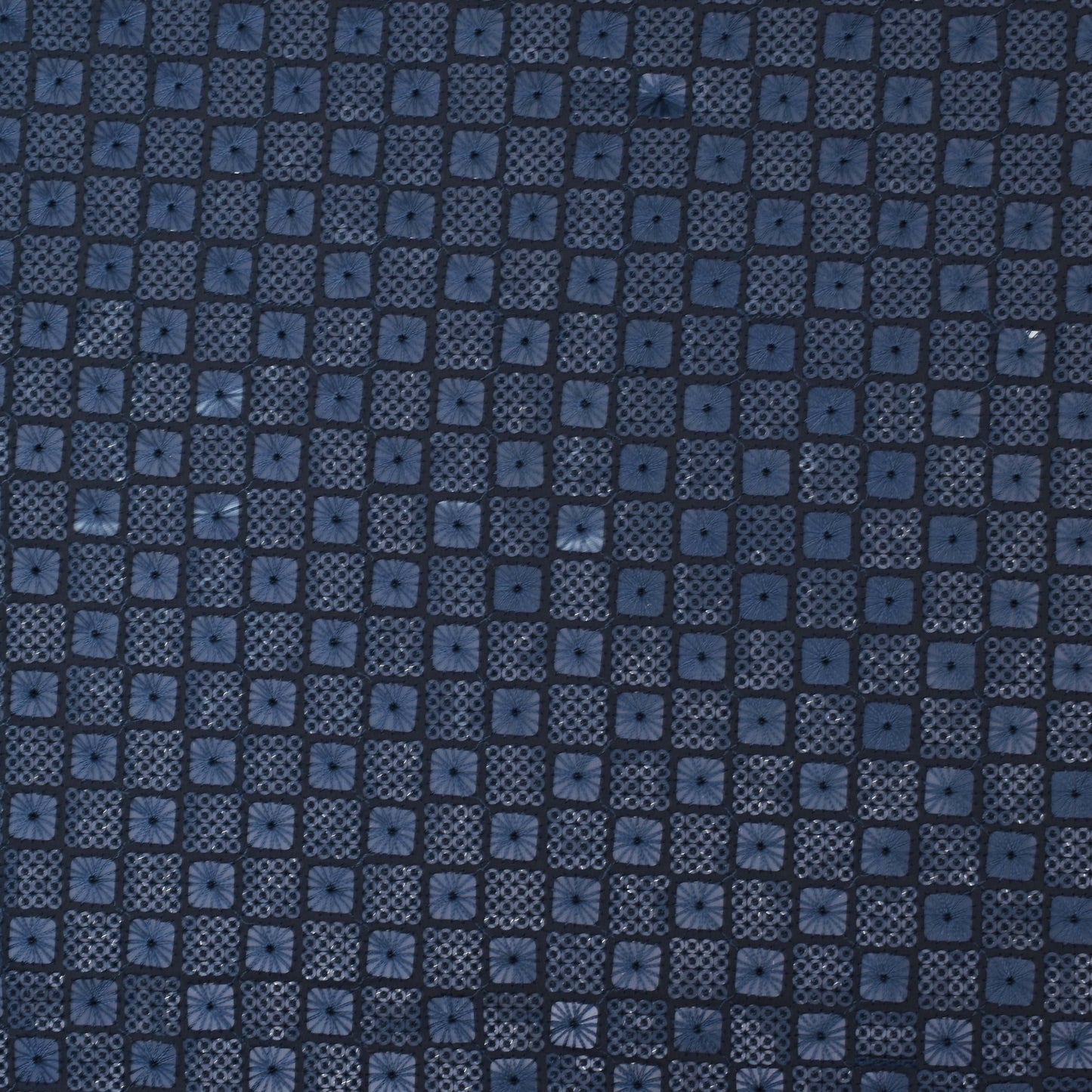 Grey Color Georgette Embroidery Fabric