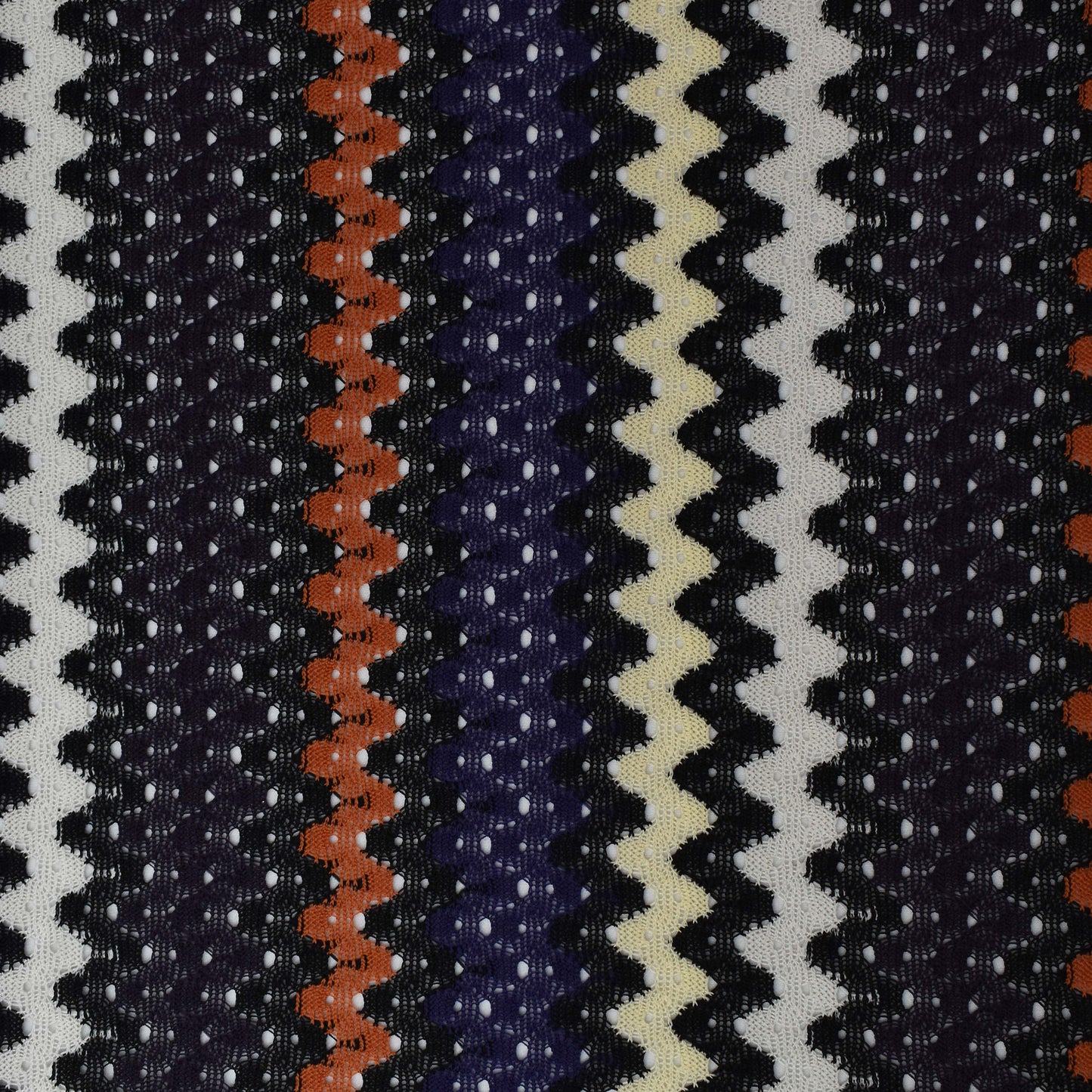 Multi Colored Zigzag Knitted Print Fabric