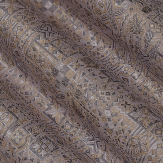 Grey Color Brocade Fabric