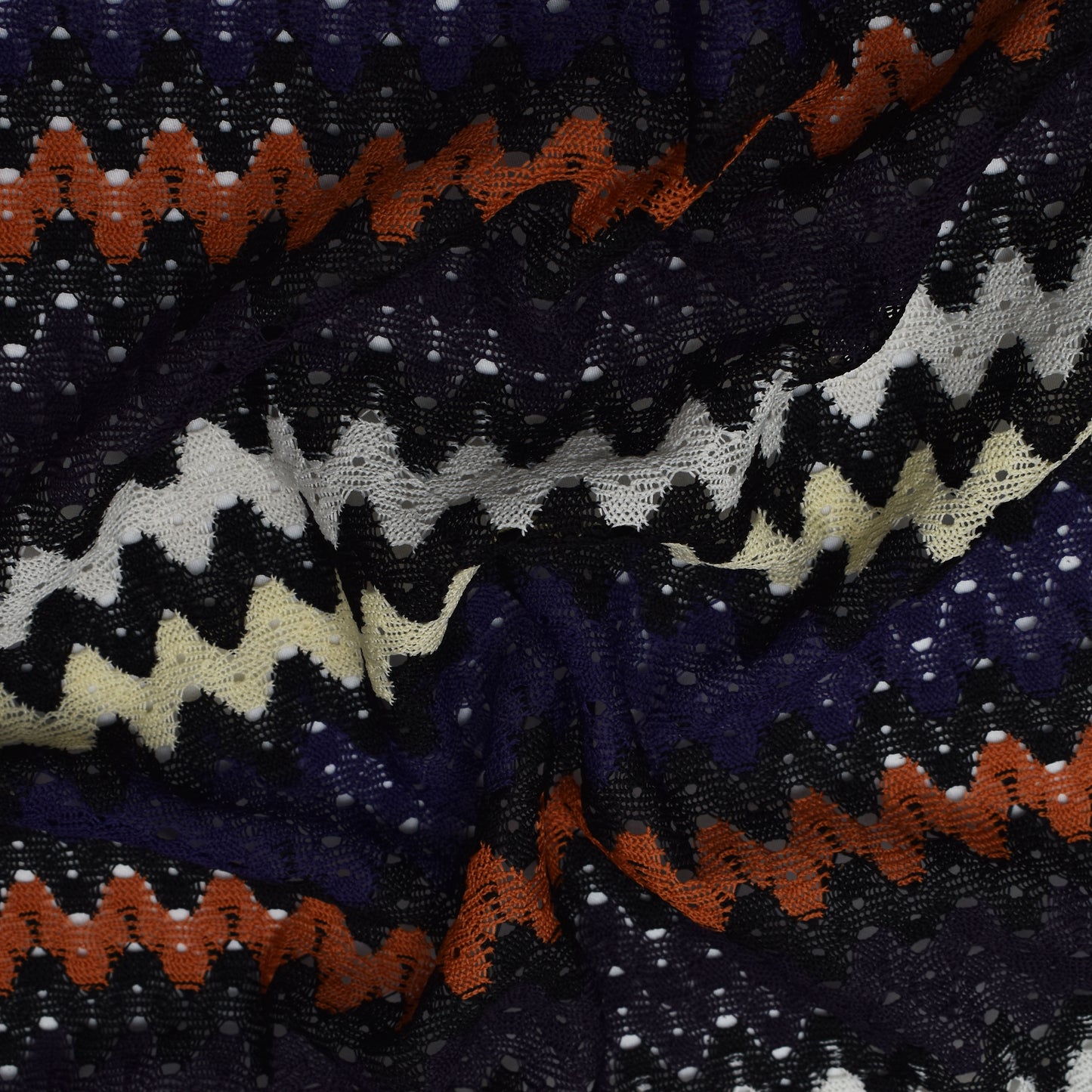 Multi Colored Zigzag Knitted Print Fabric