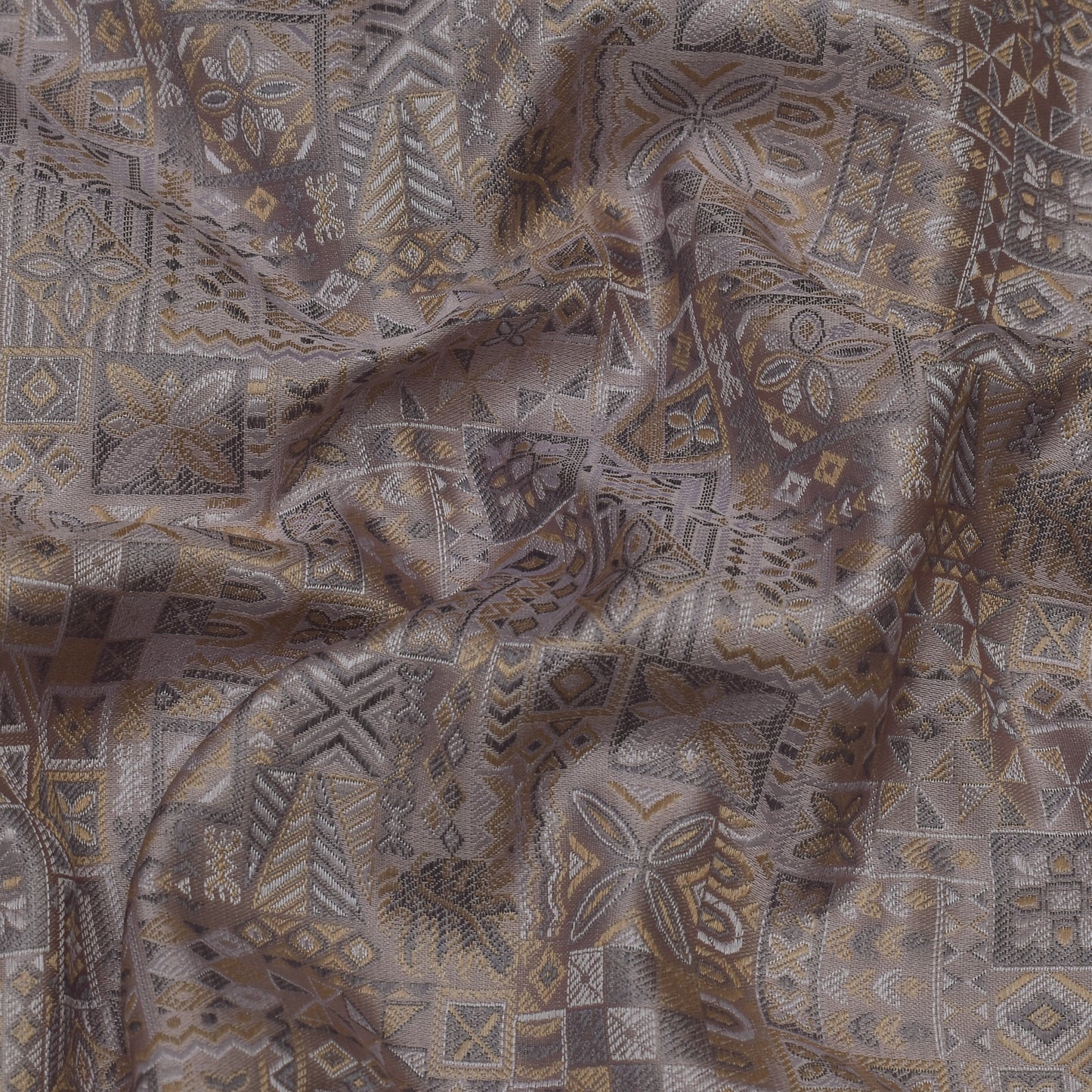 Grey Color Brocade Fabric