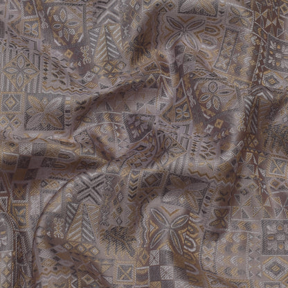 Grey Color Brocade Fabric