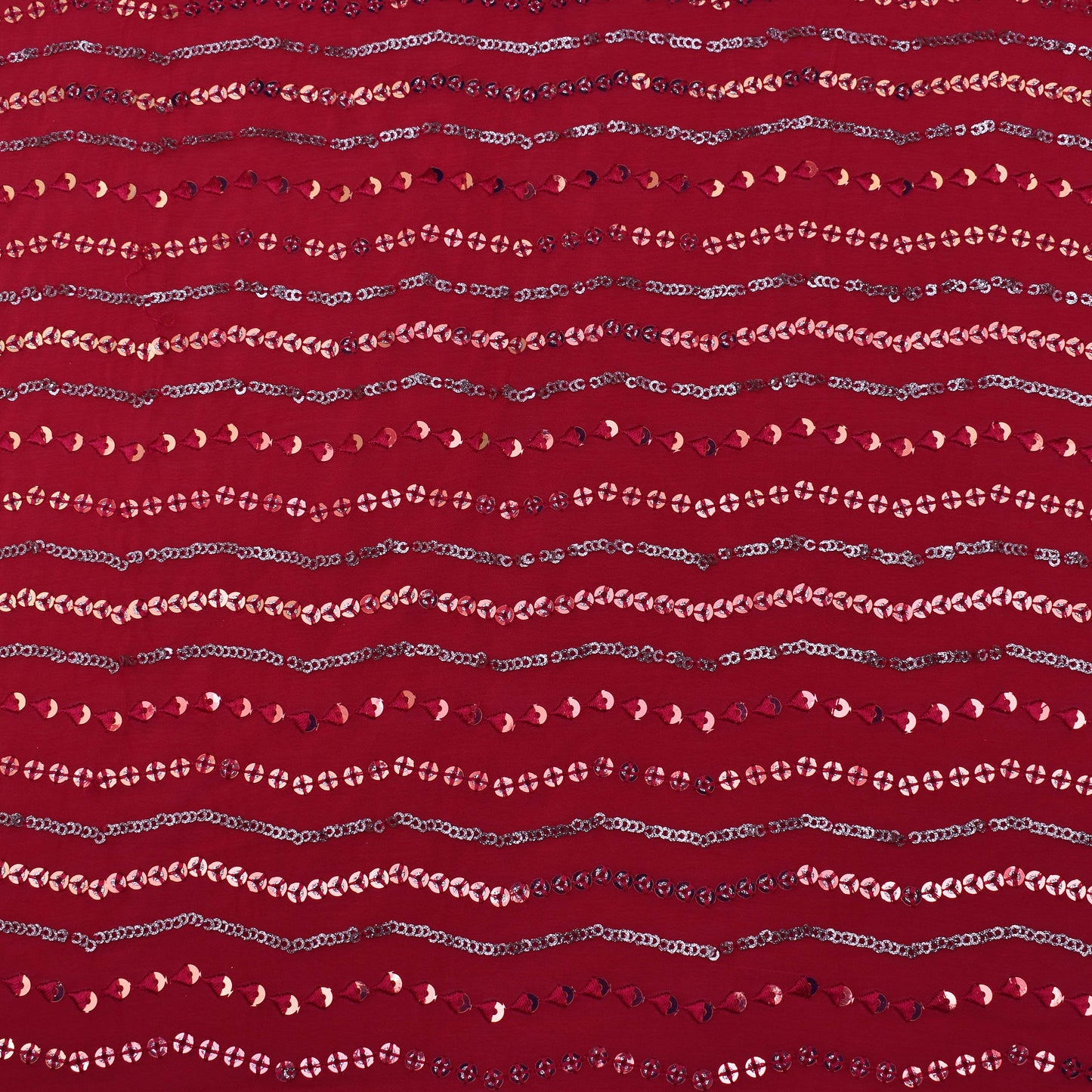 Rani Color Chinon Sequins Embroidery Fabric