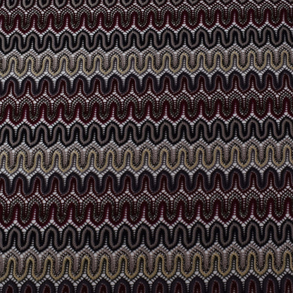 Multi Colored Simmer Zigzag Knitted Print Fabric