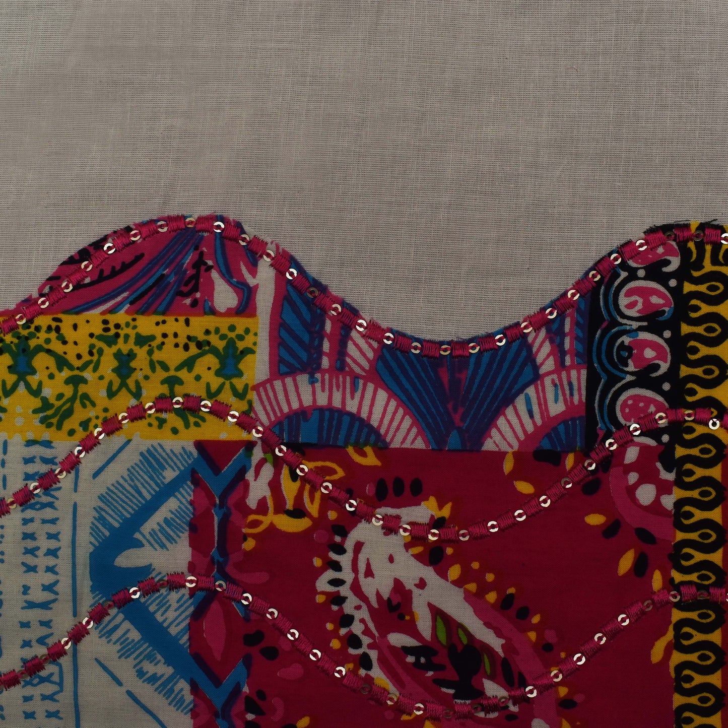 Multi Colored Kora Cotton Plazo Fabric