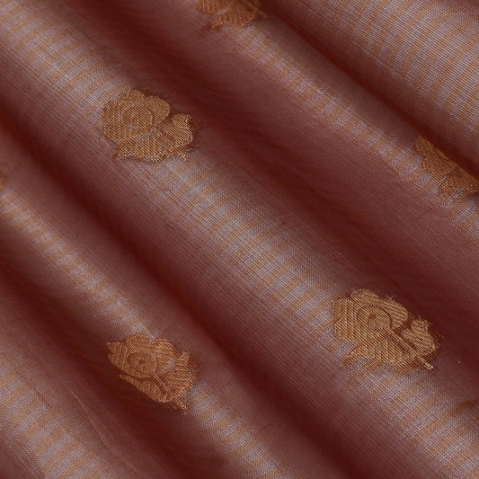 Onion Color Organza Tissue Booti Fabric