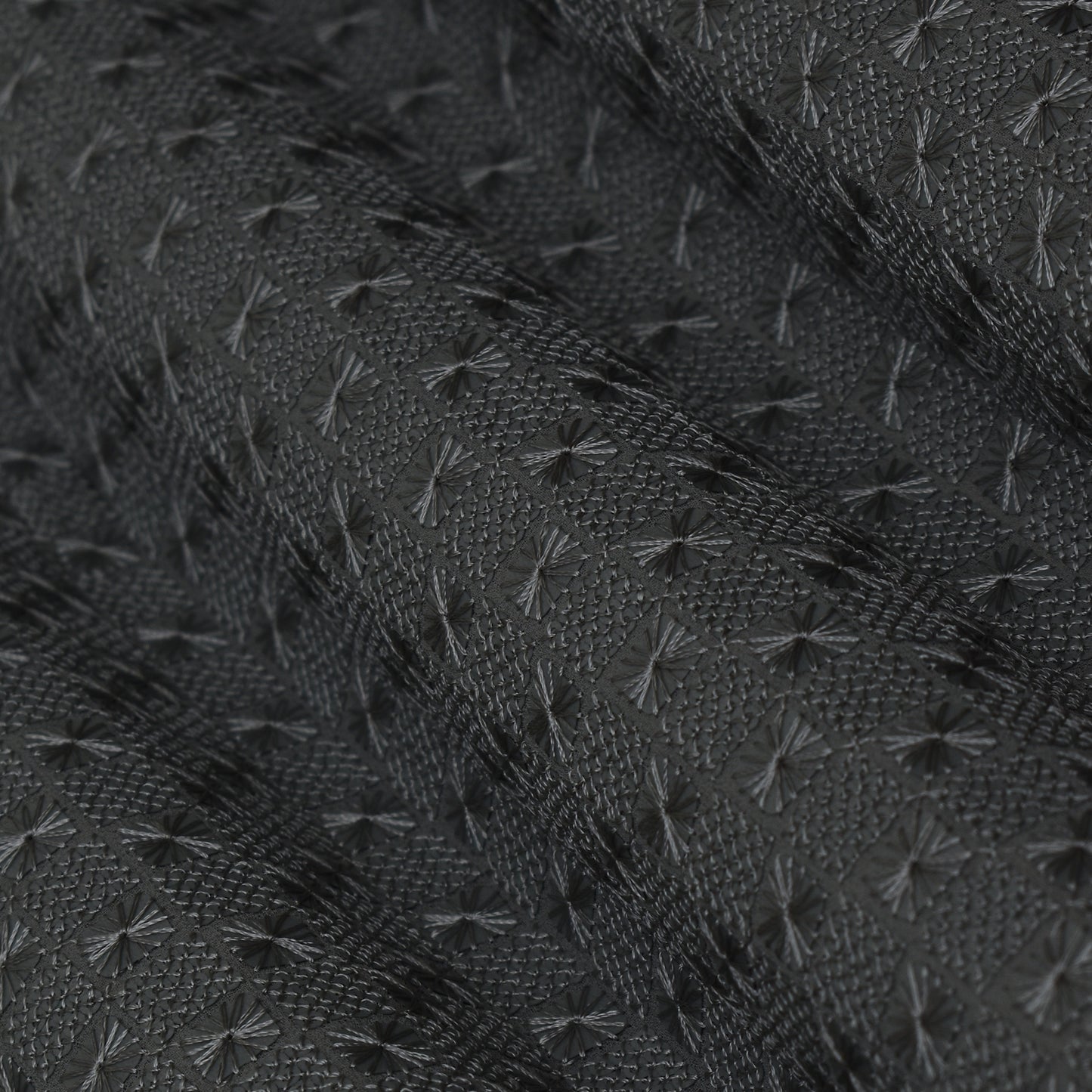 Grey Color Georgette Embroidery Fabric