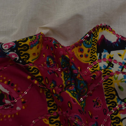 Multi Colored Kora Cotton Plazo Fabric