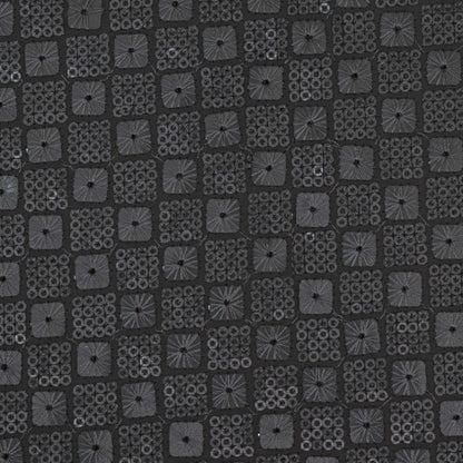 Grey Color Georgette Embroidery Fabric