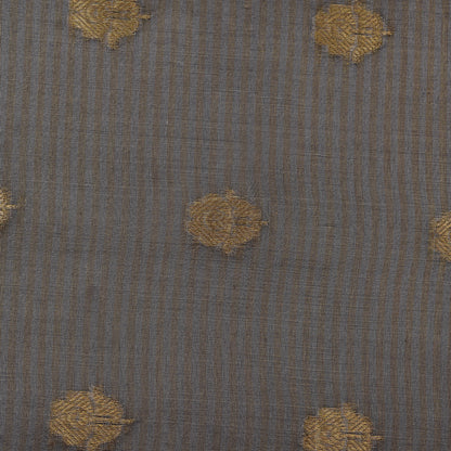 Grey Color Organza Tissue Booti Fabric