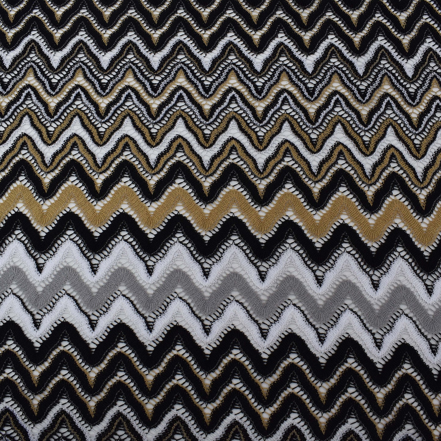 Multi Colored Zigzag Knitted Print Fabric