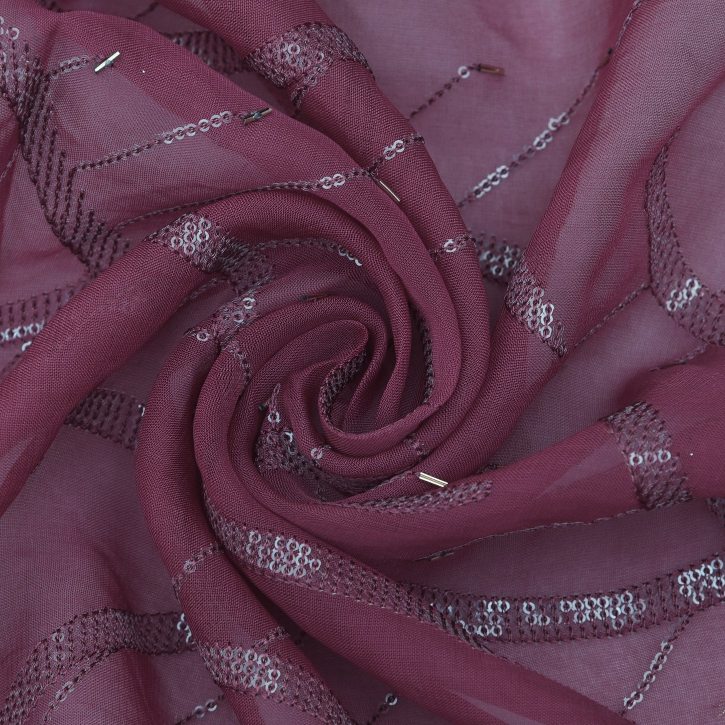 Organza Sequins Embroidery Fabric