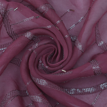 Organza Sequins Embroidery Fabric