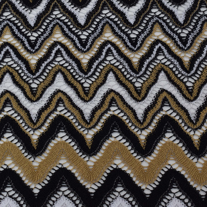 Multi Colored Zigzag Knitted Print Fabric