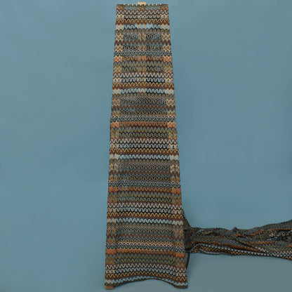 Multi Colored Simmer Zigzag Knitted Print Fabric