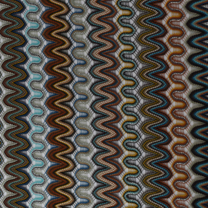 Multi Colored Simmer Zigzag Knitted Print Fabric