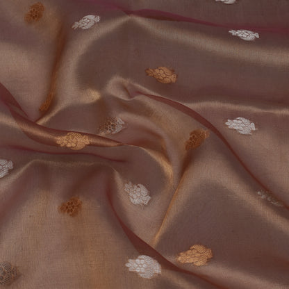 Onion Color Organza Tissue Booti Fabric