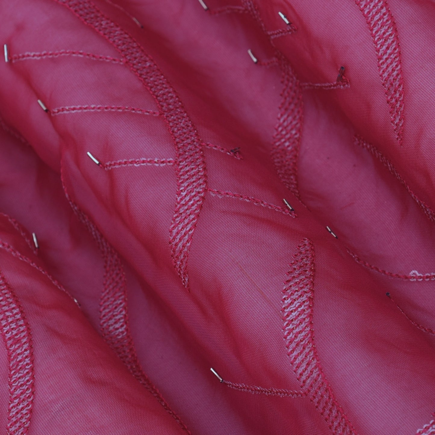 Organza Sequins Embroidery Fabric