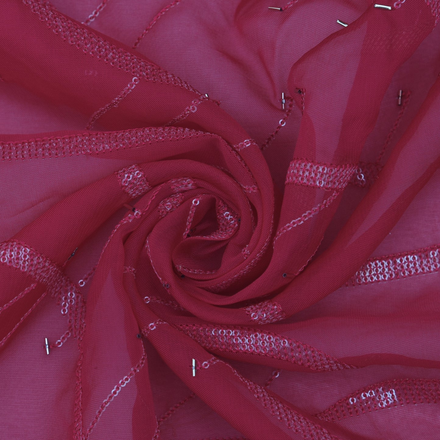 Organza Sequins Embroidery Fabric