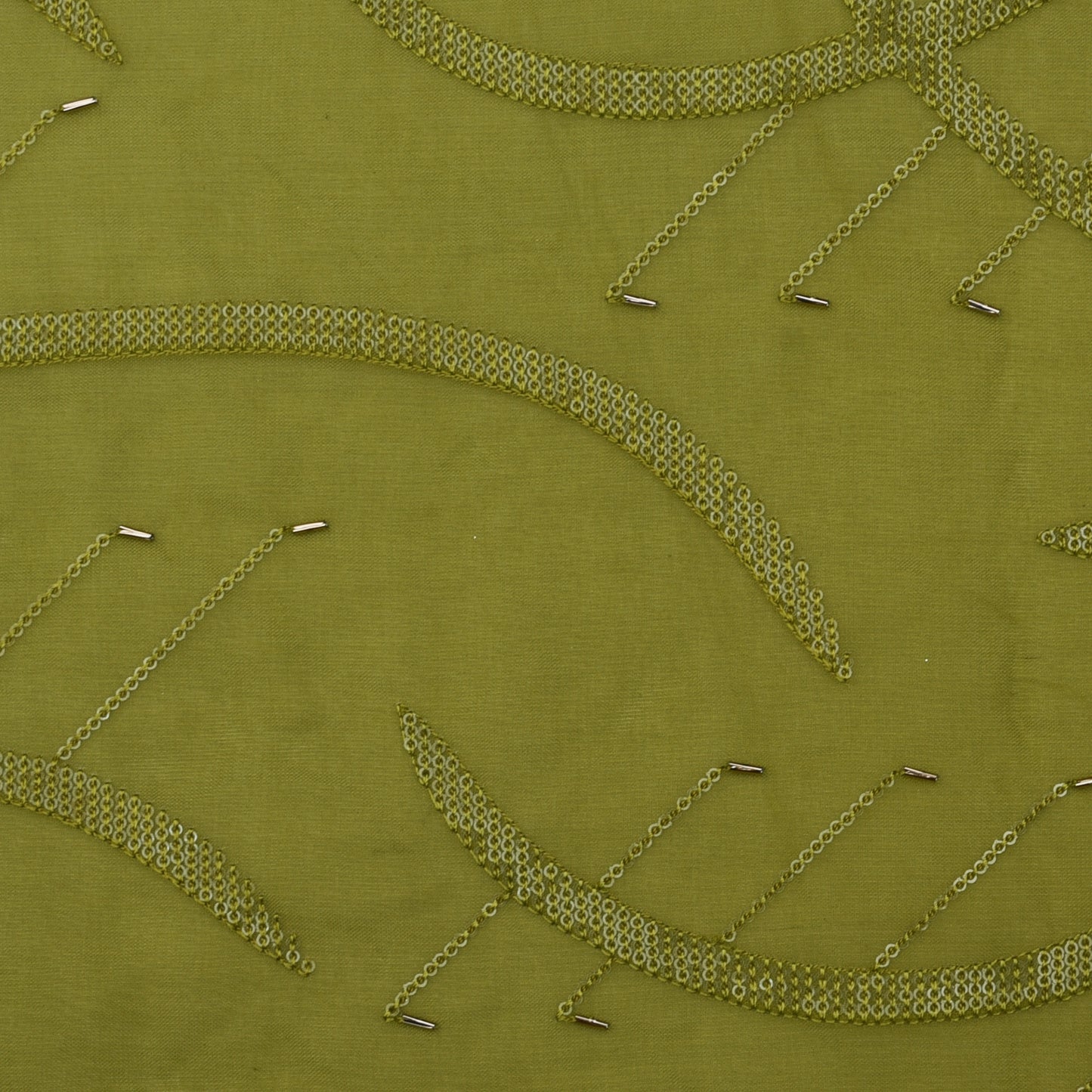 Organza Sequins Embroidery Fabric