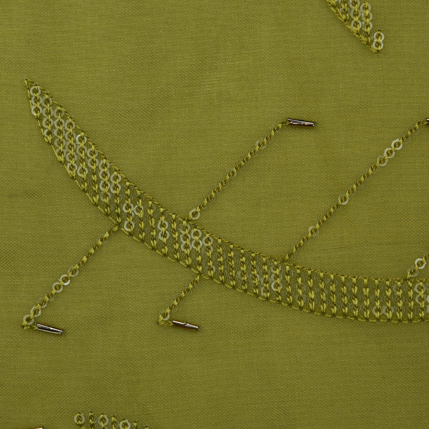 Organza Sequins Embroidery Fabric