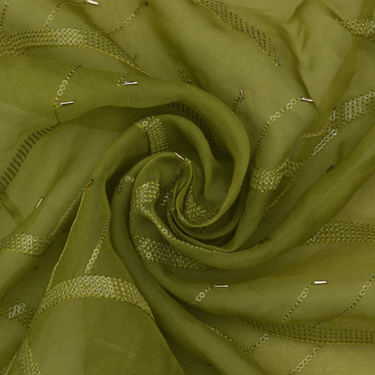 Organza Sequins Embroidery Fabric