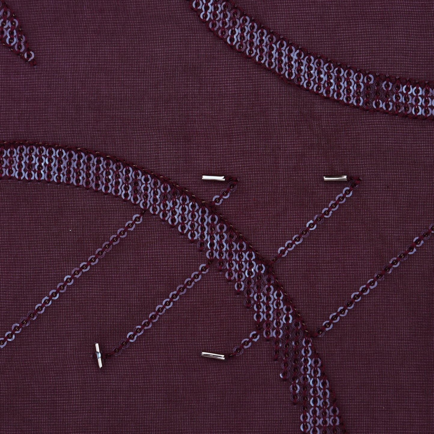 Organza Sequins Embroidery Fabric