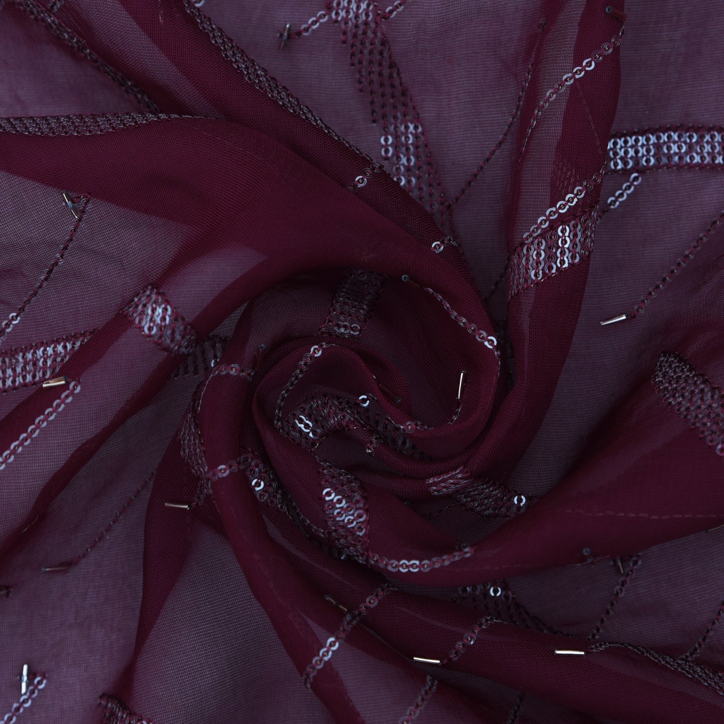 Organza Sequins Embroidery Fabric