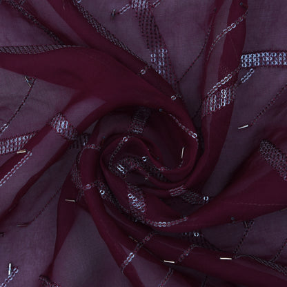 Organza Sequins Embroidery Fabric