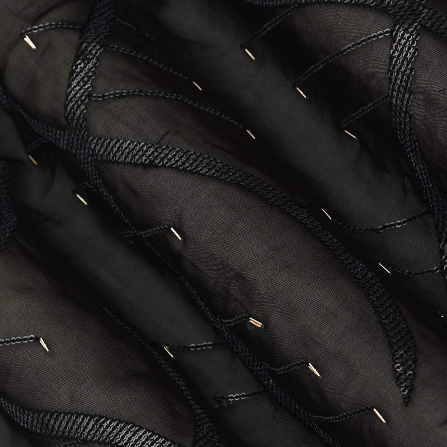 Organza Sequins Embroidery Fabric