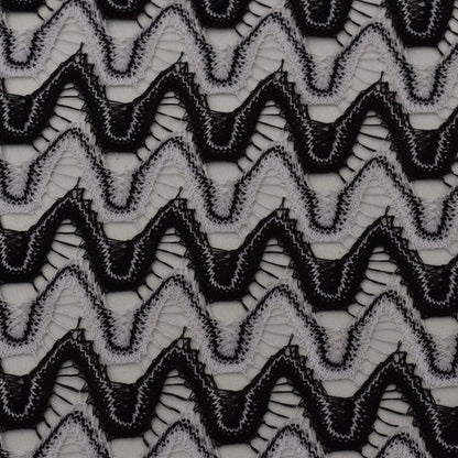 Multi Colored Zigzag Knitted Print Fabric