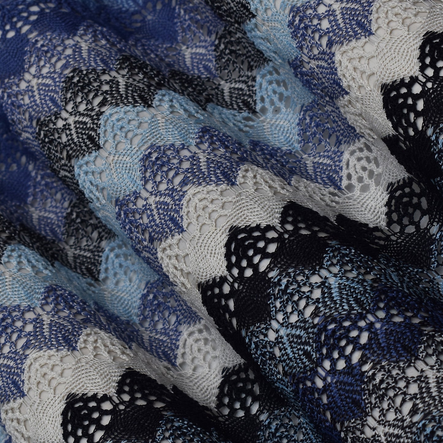 Multi Colored Zigzag Knitted Print Fabric