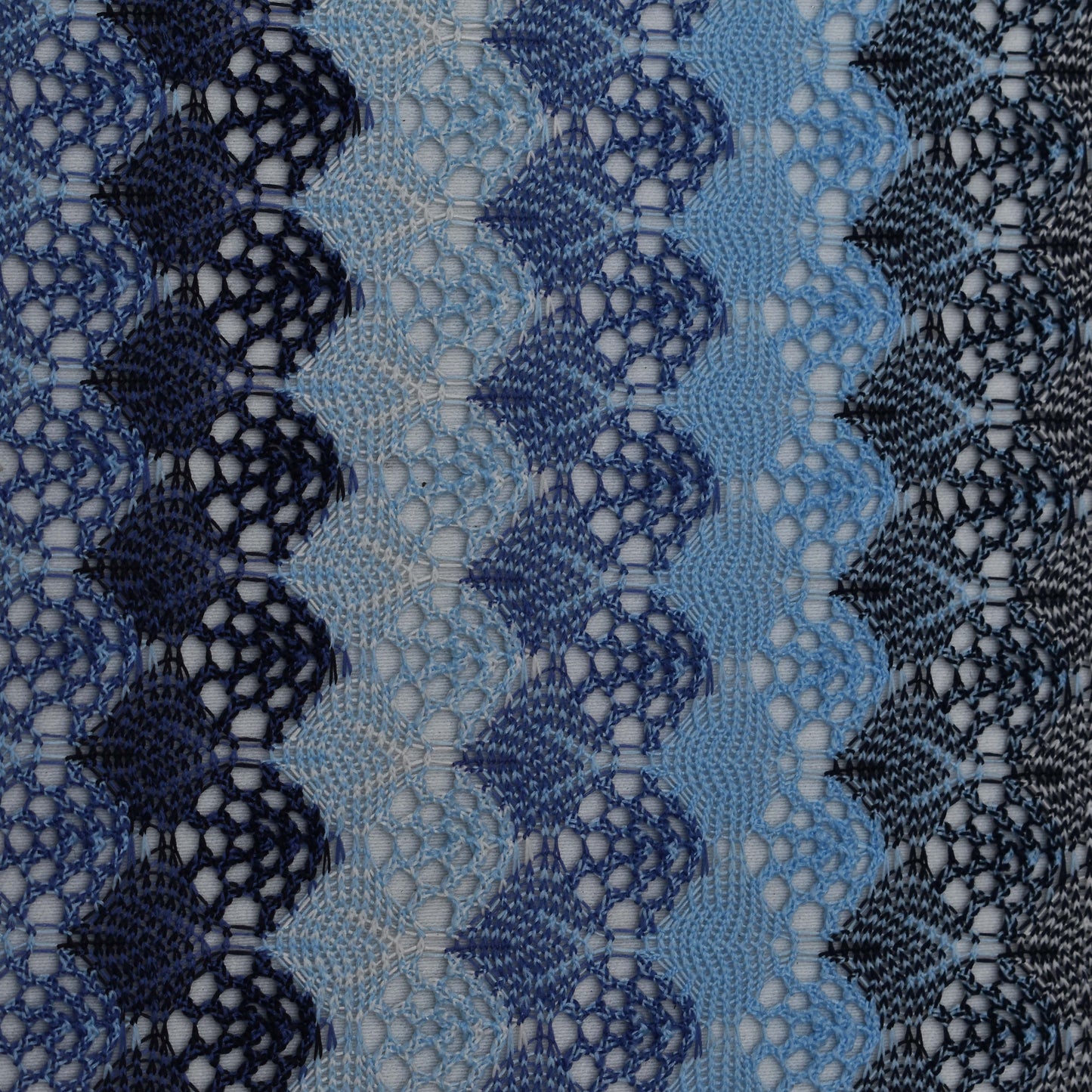 Multi Colored Zigzag Knitted Print Fabric