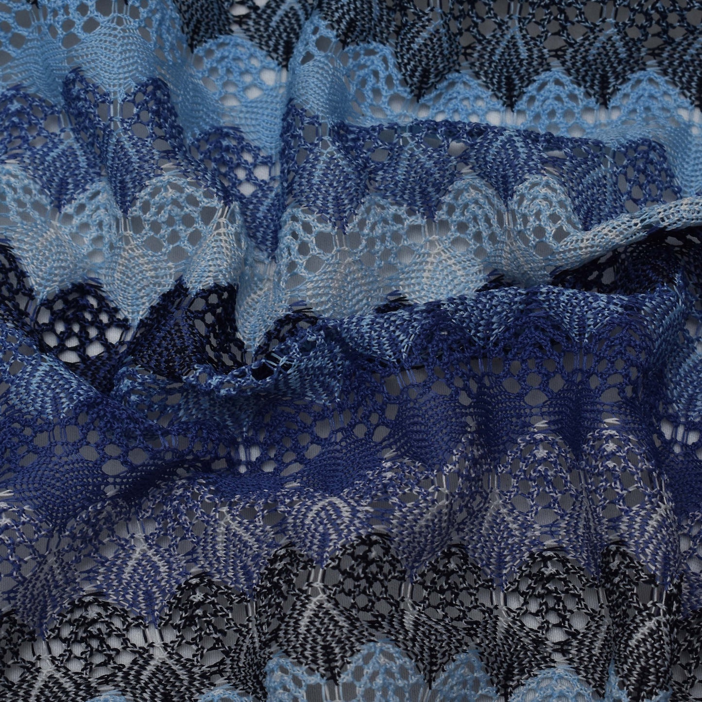 Multi Colored Zigzag Knitted Print Fabric