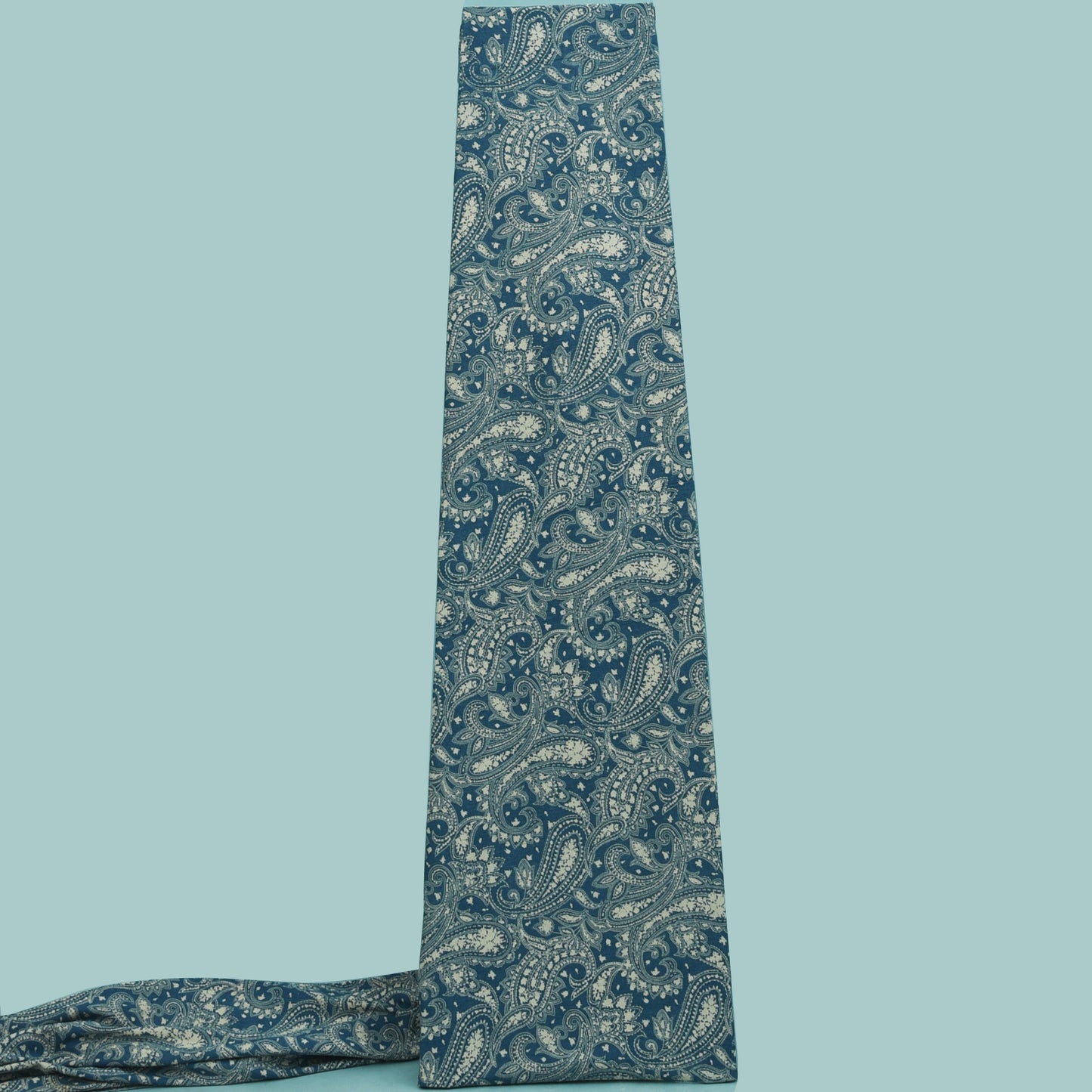 Blue Heavy Denim Print Fabric