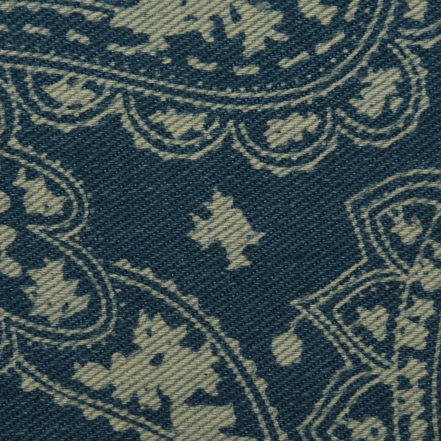 Blue Heavy Denim Print Fabric