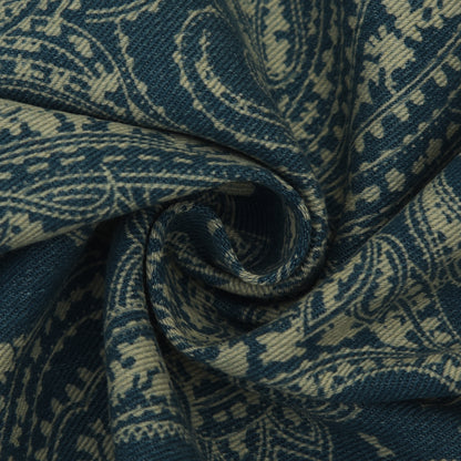 Blue Heavy Denim Print Fabric