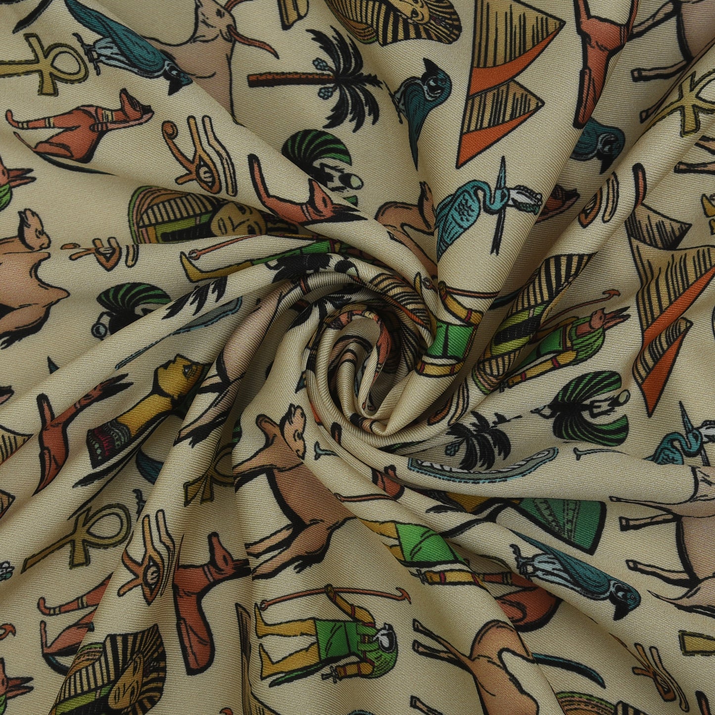 Twill Silk Print Fabric