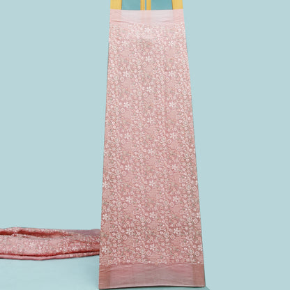 Slub Silk Embroidery Fabric