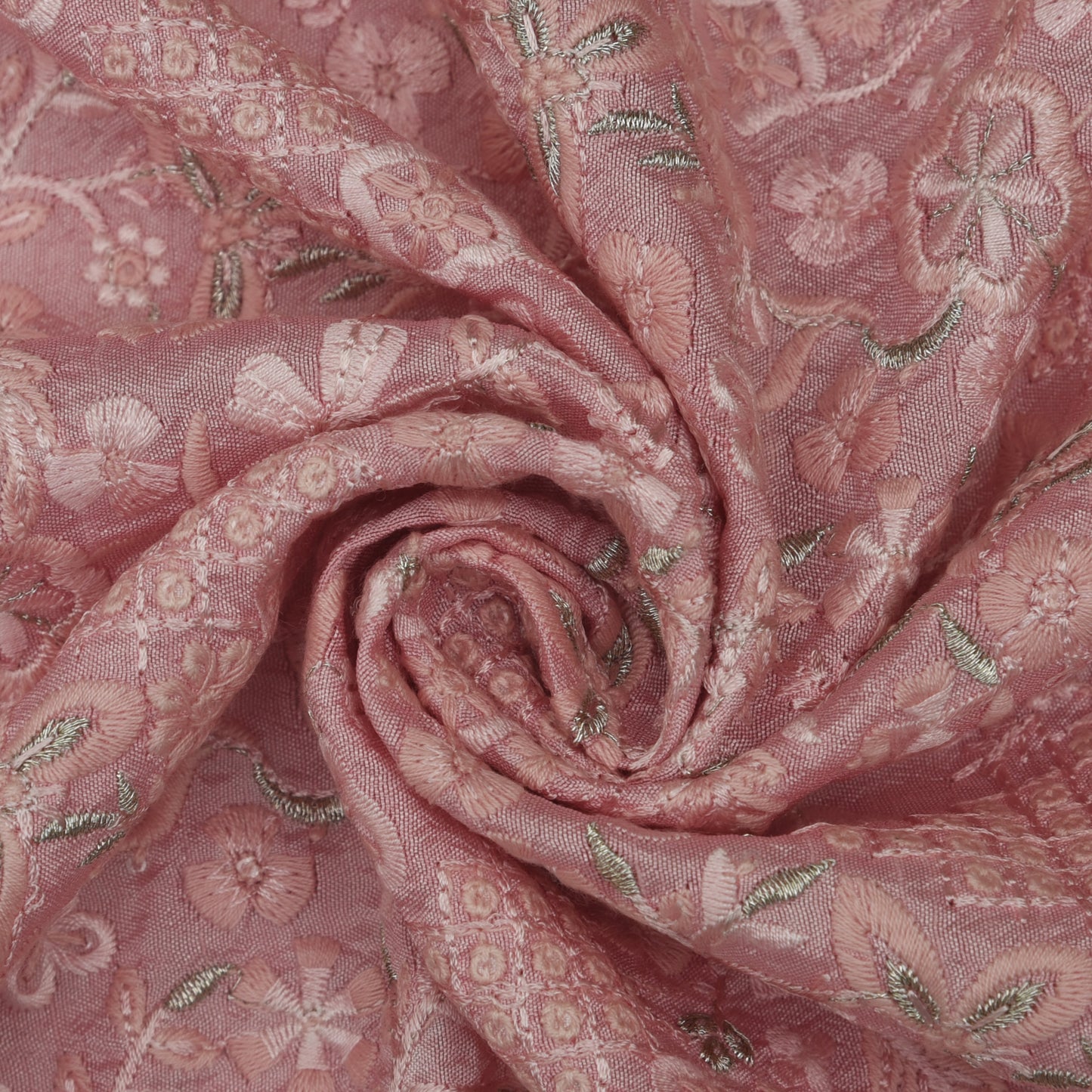 Slub Silk Embroidery Fabric