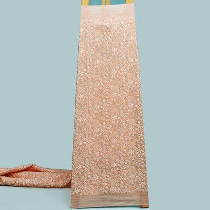 Slub Silk Embroidery Fabric