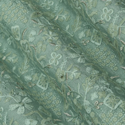 Slub Silk Embroidery Fabric