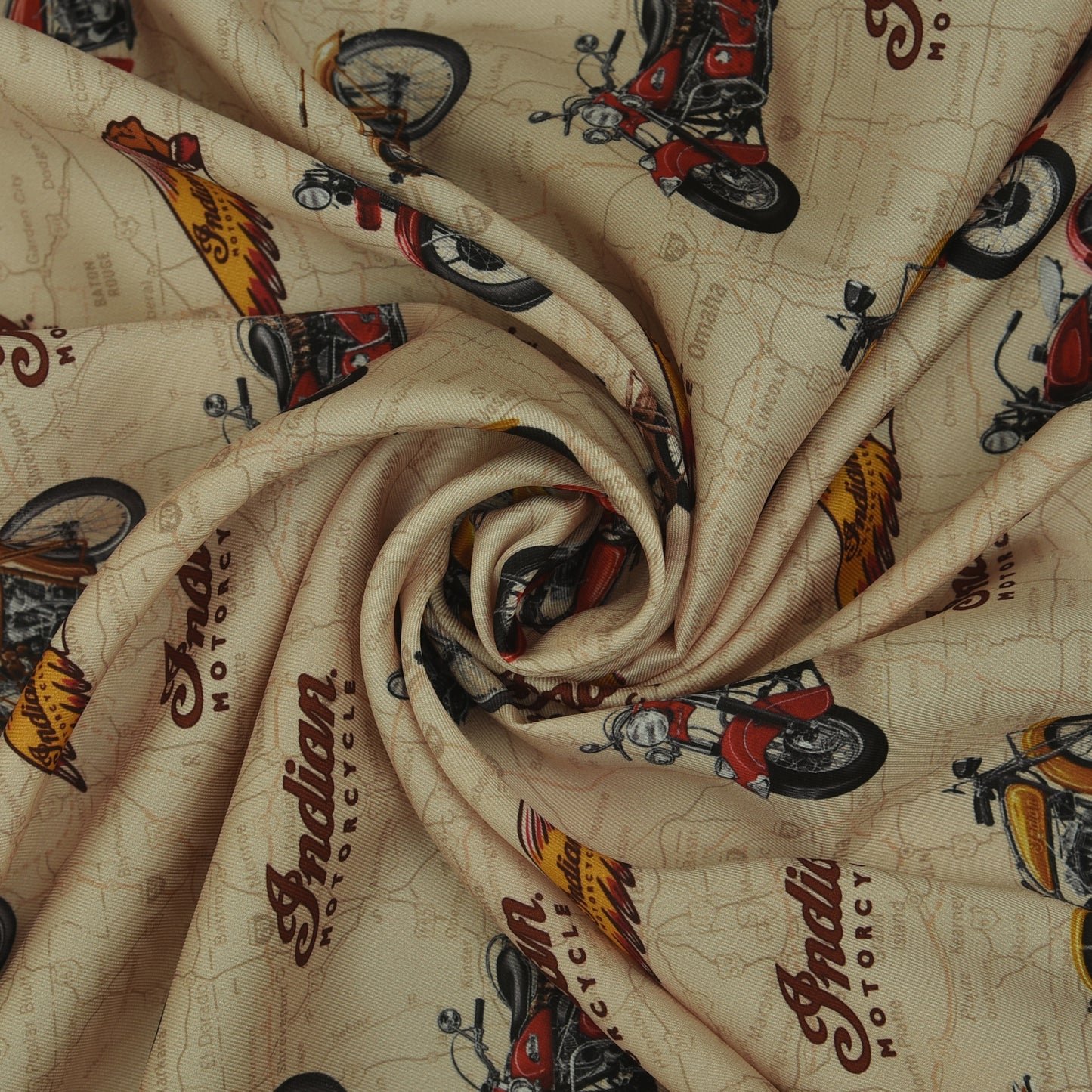 Twill Silk Print Fabric