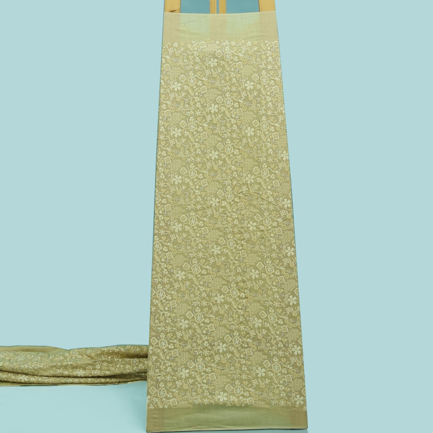 Slub Silk Embroidery Fabric